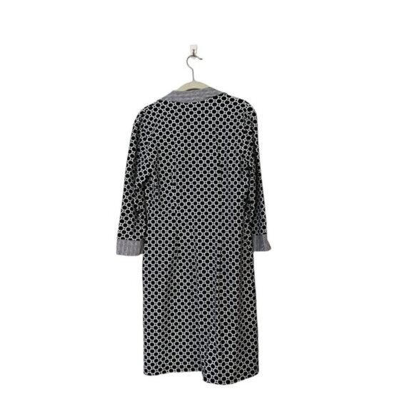 J. McLaughlin Black Knit Falcon Dress Geometric Print Collared Women's Medium - Picture 2 of 5